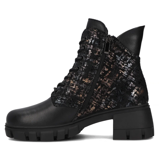 Leather ankle boots Filippo DBT6356/24 BK MLT black