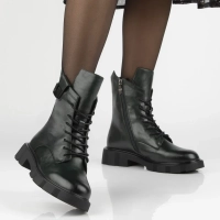 Leather ankle boots Filippo DBT7464/25 GE dark green