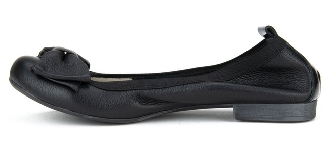 Skórzane baleriny Filippo 477 Czarne Lico