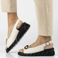 Leather sandals Filippo DS7011/25 BE beige