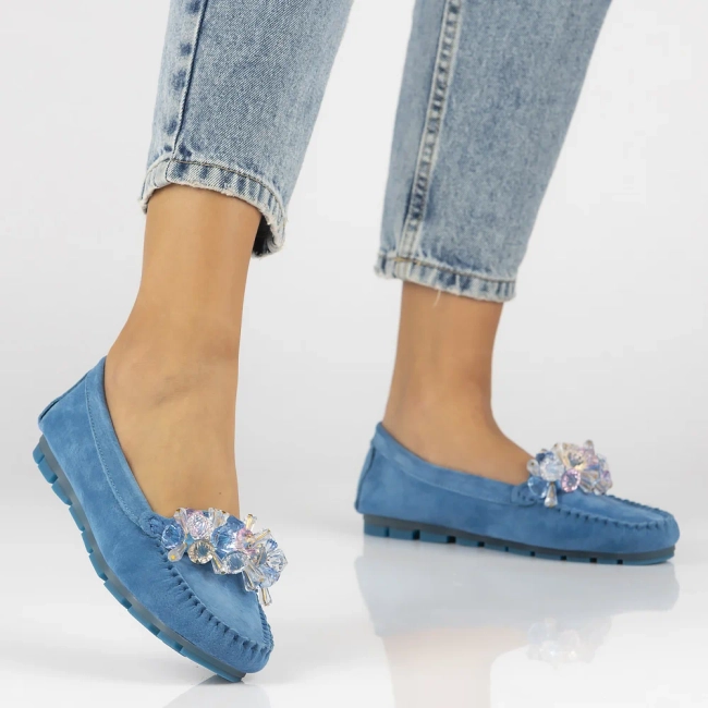 Leather loafers Filippo DP4549/24 BL blue