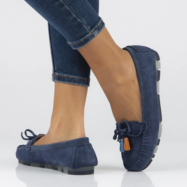 Leather loafers Filippo DP6136/24 NV navy