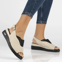 Leather sandals Filippo DS6145/25 BE beige