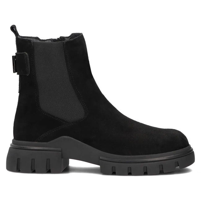 Leather ankle boots DBT6384/24 BK black