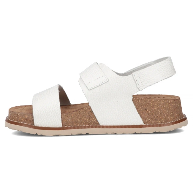 Skórzane sandały Yokono OCA-254 OPAK HIELO białe