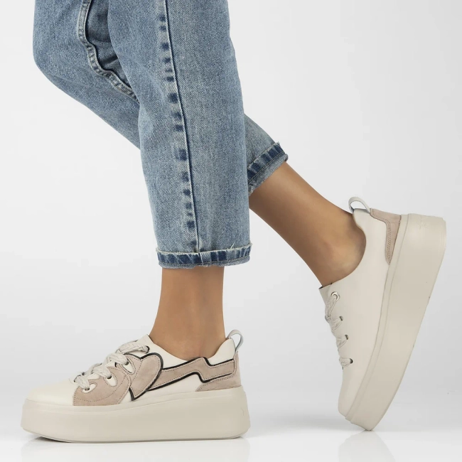 Leather sneakers Filippo DP6684/24 BE beige