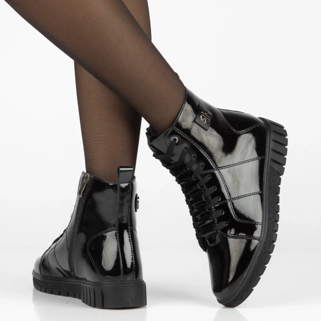 Skórzane trzewiki Filippo DBT7273/25 BK czarne