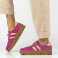 Skórzane sneakersy Filippo DP6776/25 FH BE fuksja