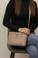 Leather handbag Toscanio G49 beige