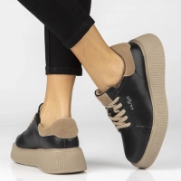 Skórzane sneakersy Filippo DP7982/26 BK czarne