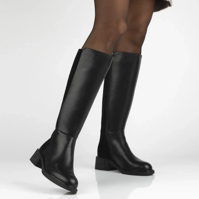 Leather boots Filippo DKZ7233/25 BK black