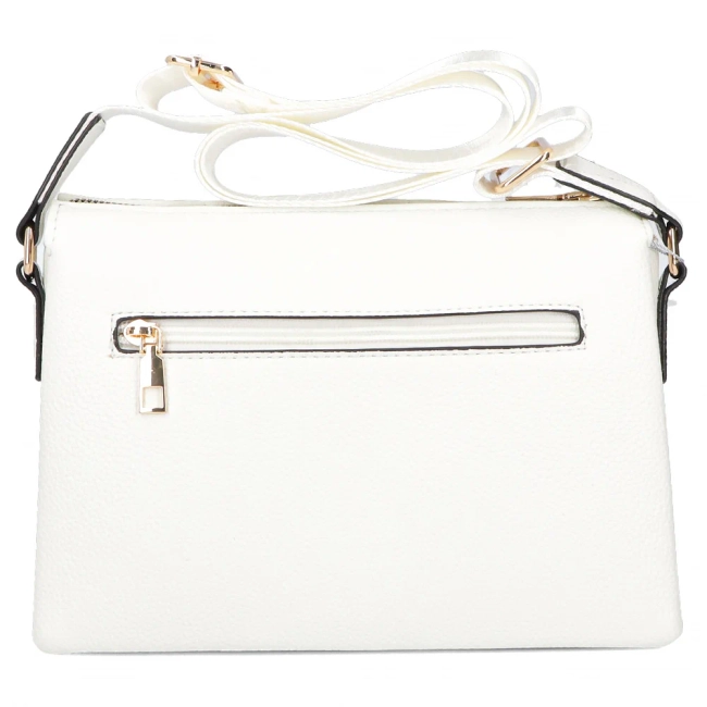 White handbag velluto