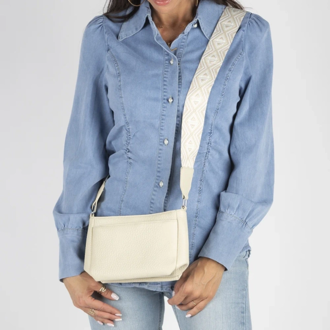 Light beige shoulderbag night petal