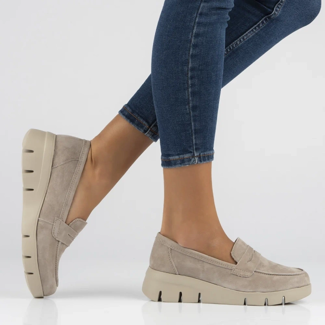 Leather shoes DP6248/24 BE beige