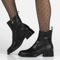 Leather ankle boots Filippo DBT7341/25 BK black