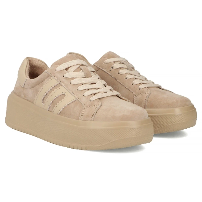 Leather sneakers Filippo DP7173/25 BE beige