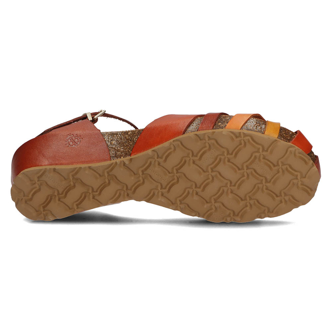 Leather sandals Yokono MONACO-184 red