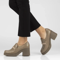 Leather shoes Filippo 20157 fango