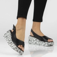 Leather sandals Filippo DS7580/26 BK black