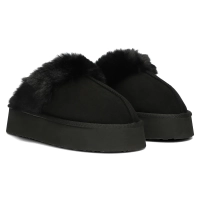 Fur slippers ZH-206 black