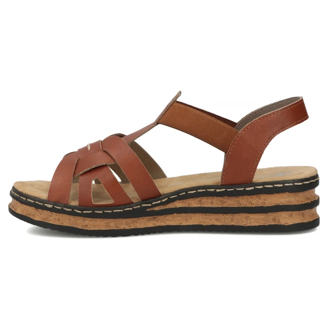Sandals Rieker 62918-22 brown
