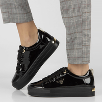 Skórzane półbuty na platformie Filippo DP3533/23 BK L czarne