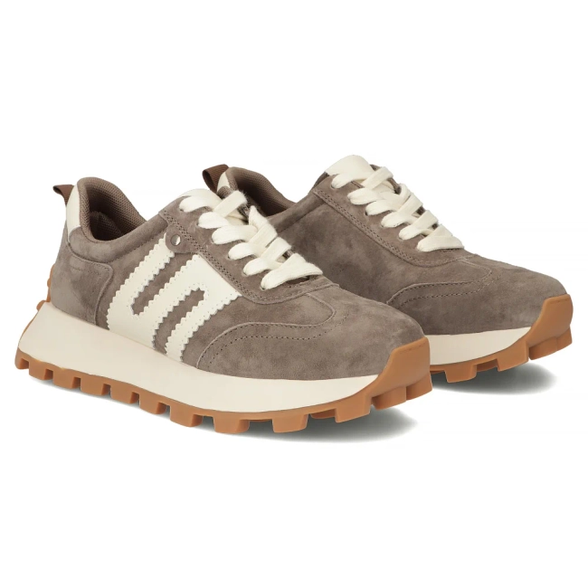 Leather sneakers Filippo DP6743/26 TP Taupe