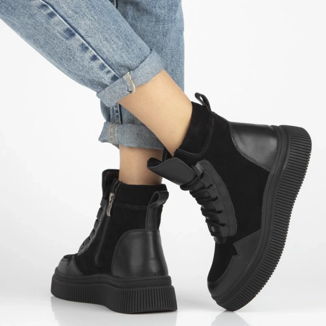 Leather ankle boots Filippo DBT7270/25 BK black