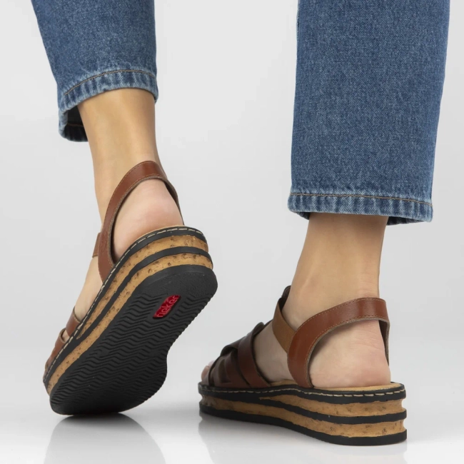 Sandals Rieker 62918-22 brown