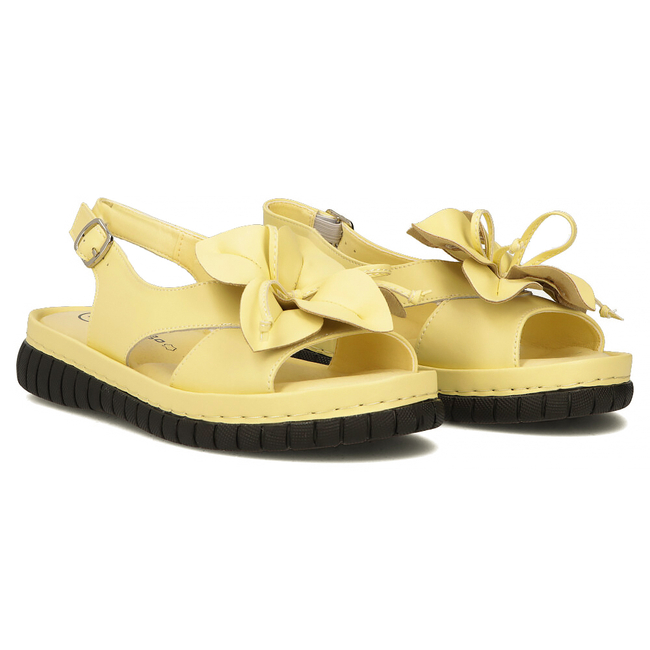 Leather sandals Filippo DS6965/25 YL yellow