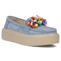 Leather loafers Filippo DP6765/25 BL blue