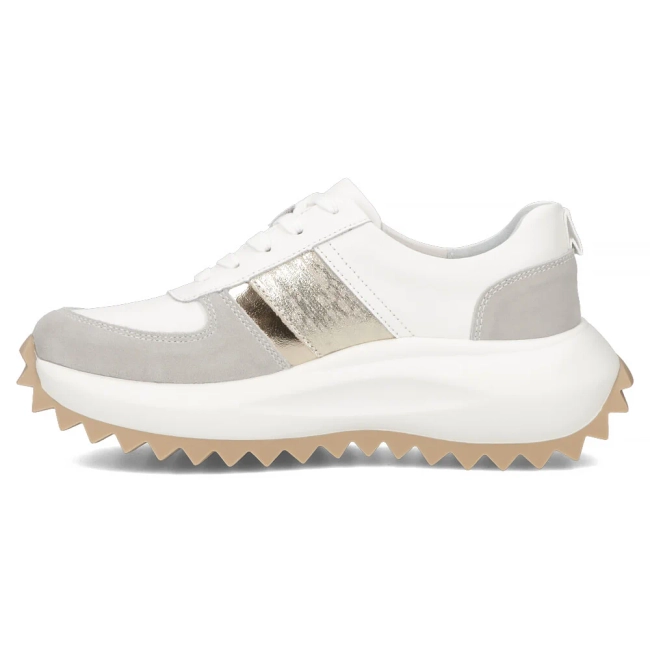 Leather Sneakers Filippo DP6773/25 WH GR white-grey