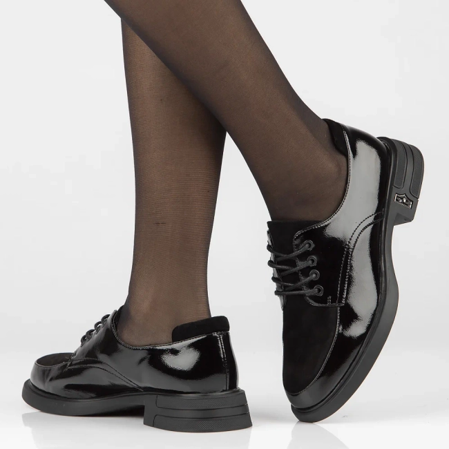 Leather shoes Filippo DP6007/23 BK black