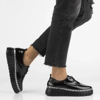 Skórzane sneakersy Filippo DP6846/25 BK L czarne