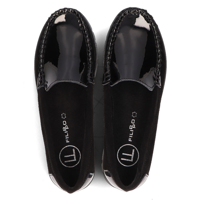 Leather shoes DP3024/22 BKL black