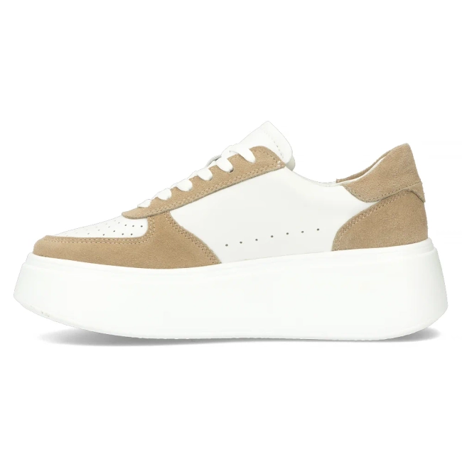 Leather sneakers Filippo DP6047/24 WH white