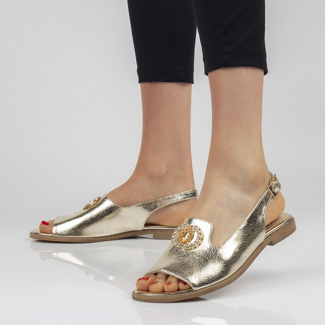 Leather sandals Filippo 116 gold