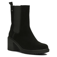 Skórzane botki na obcasie Filippo DBT4183/22 BK czarne