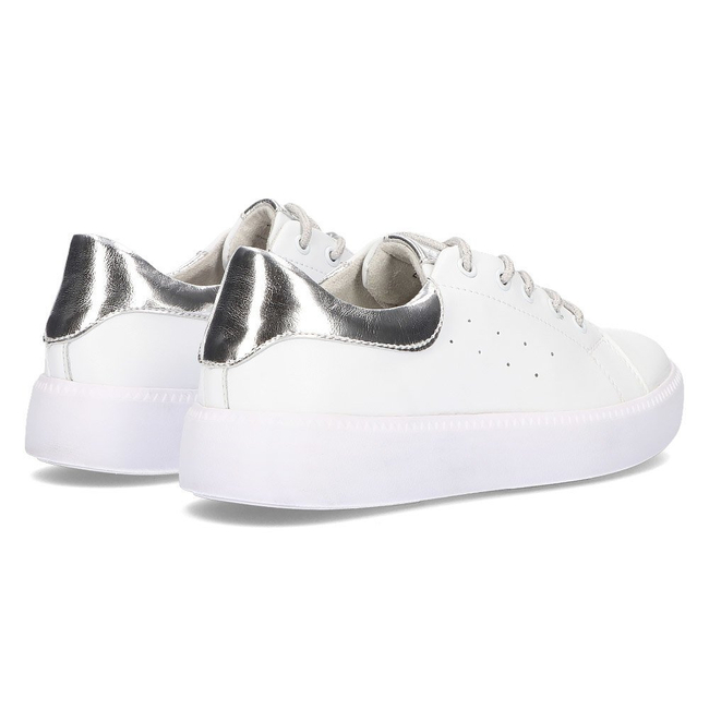 Skórzane półbuty Filippo DP2157/21 WH białe