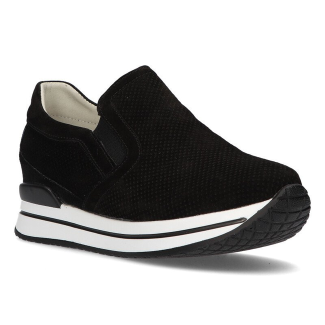 Leather sneakers Filippo DP1512/21 Bk black