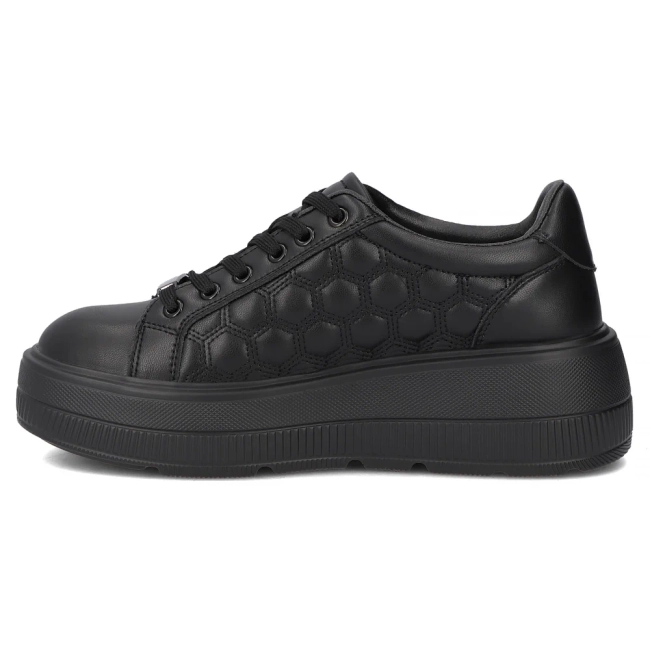 Leather sneakers Filippo DP7285/25 BK black