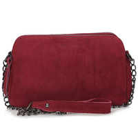 Handbag Toscanio Suede messenger bag A258 red