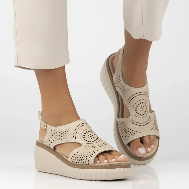 Leather sandals Filippo DS6819/25 BE beige