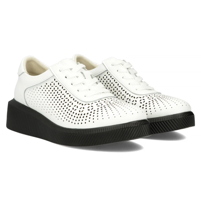 Leather shoes Filippo DP6213/24 WH white
