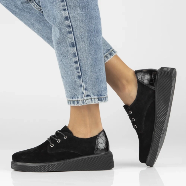 Leather shoes Filippo DP4924/23 BK black