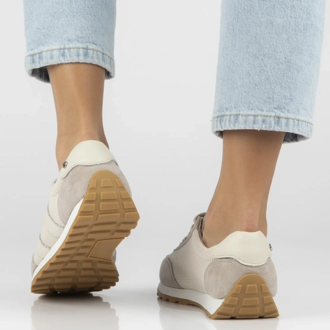 Skórzane sneakersy Filippo DP7564/26 BE beżowe