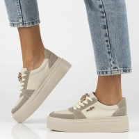 Skórzane sneakersy Filippo DP6775/25 BE beżowe