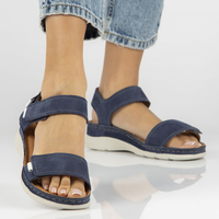 Leather sandals Filippo K828 navy