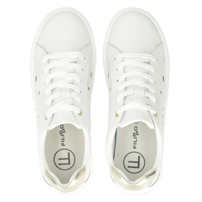 Leather shoes Filippo DP6015/24 WH white