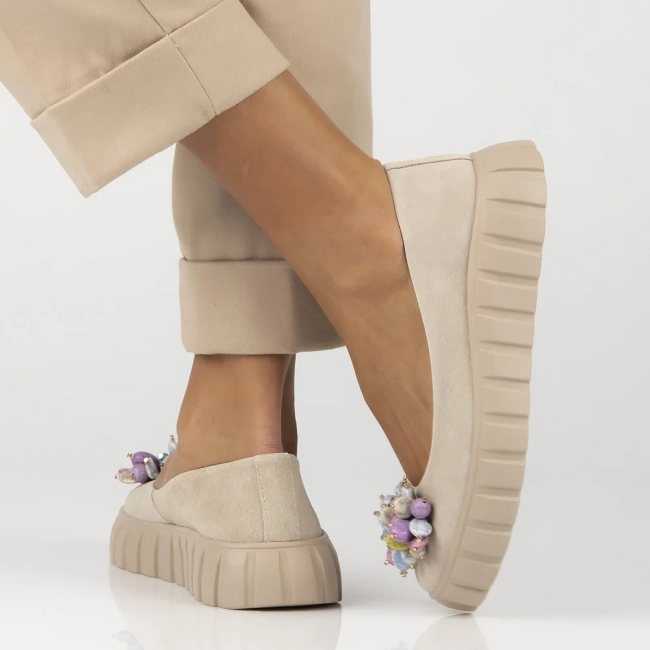 Leather shoes Filippo DP6996/25 BE beige